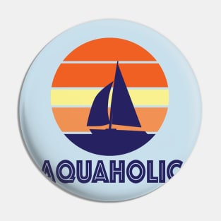 Aquaholic Boating and Fishing Print Pin