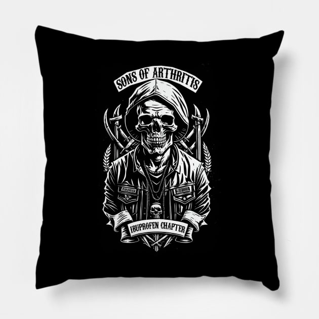 Sons of Arthritis Pillow by DeathAnarchy