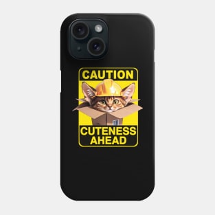 Abyssinian Cat Wearing Hardhat Phone Case