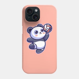 Cute Panda Volleyball Player Phone Case