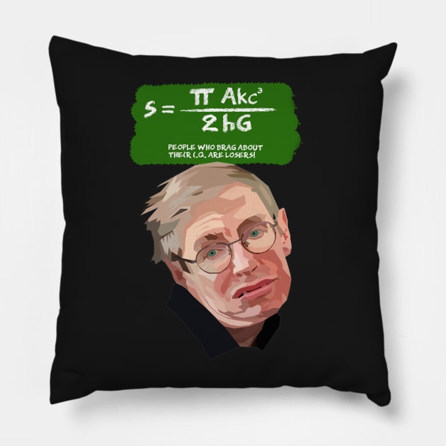 Stephen Hawking Pillow by HeardUWereDead