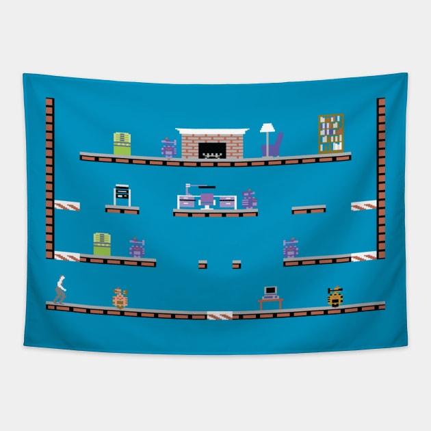 Impossible Mission Commodore 64 Tapestry by Retro8Bit Fashion Store