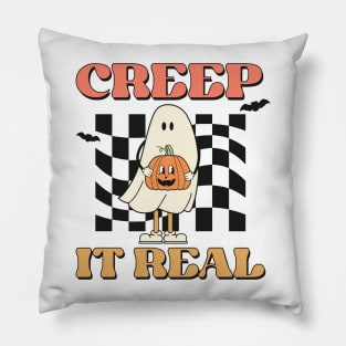 Creep it Real Ghost Halloween Pillow