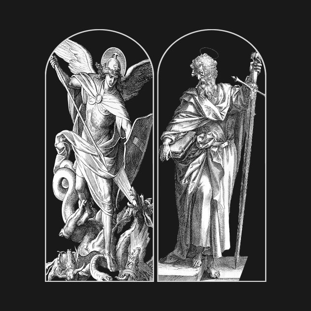 Saint Michael the Archangel and Saint Paul the Apostle by Catholicamtees