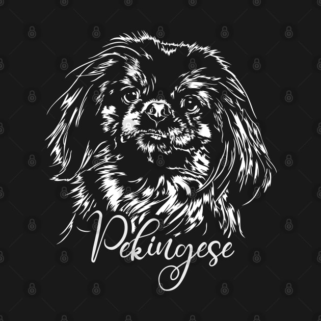 Funny Proud Pekingese dog portrait dog lover by wilsigns