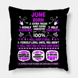 June Born Pillow