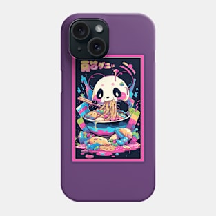 Anime Cute Panda eating Ramen | Cute Anime Panda Kawaii Design Phone Case