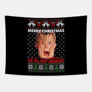 Merry Christmas Ya Filthy Animal Tapestry