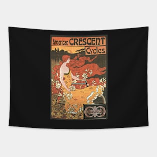 American Crescent Cycles - Vintage Bicycle Poster from 1899 Tapestry