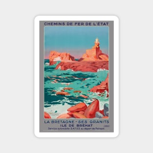 Ile de Brehat France Vintage Poster 1930 Magnet
