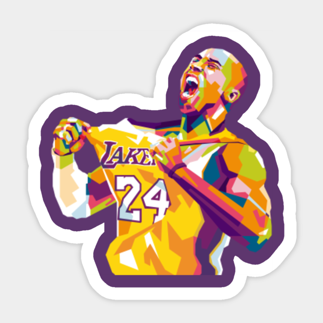 La Lakers Kobe Bryant Pop Art Kobe Bryant Aufkleber Teepublic De