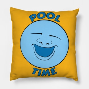 Pool Time Happy Blue Moon Face Pillow