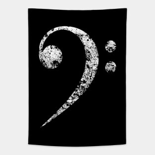 Bass clef-Music-Distressed-Musician Tapestry