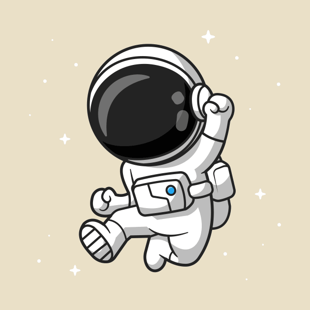 Happy Astronaut Jumping Cartoon by Catalyst Labs