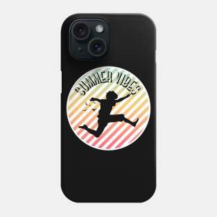 Summer vibes jumping boy and birds Phone Case