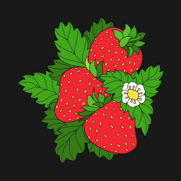 Ripe juicy strawberries by kavalenkava