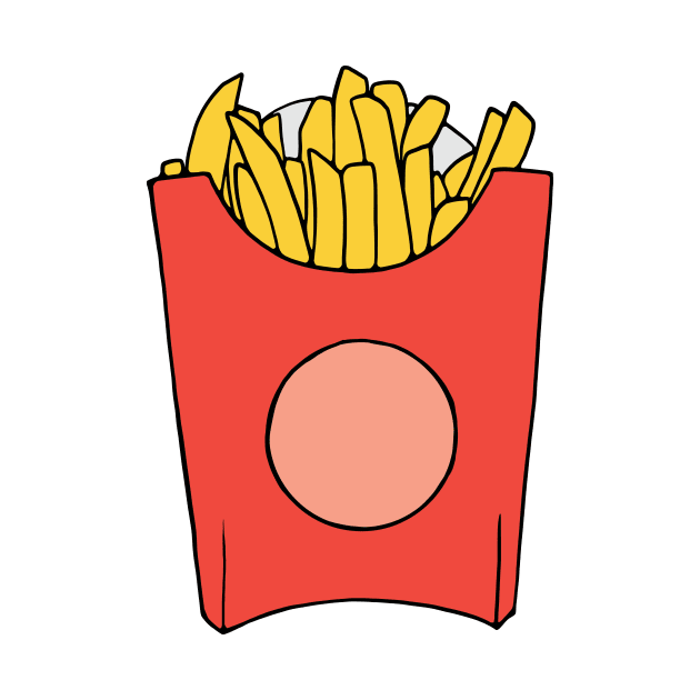 French Fries Fast Food Illustration by murialbezanson