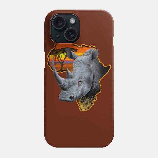 Rhino Tears Phone Case by StephenBibbArt