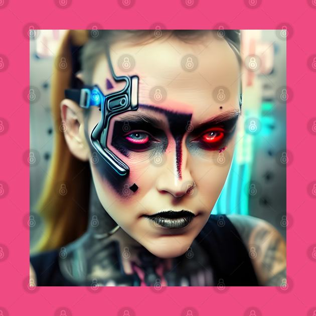 Enhanced Cyberpunk Woman by TheThirdEye