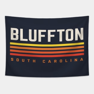 Bluffton South Carolina Retro Vintage Stripes Tapestry