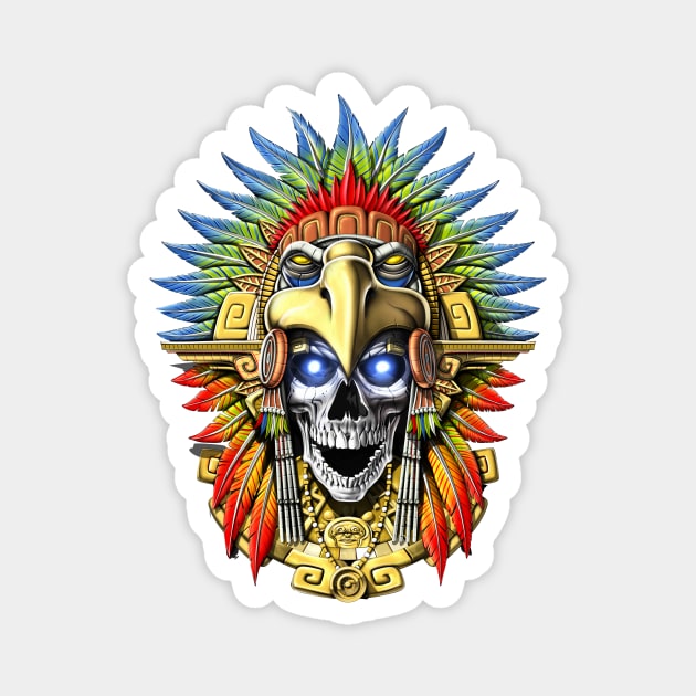 Aztec Eagle Warrior Magnet by underheaven