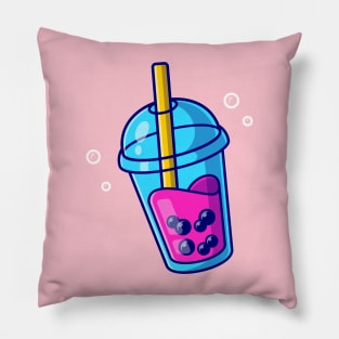 Boba Milk Tea Cartoon Pillow