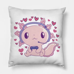 Axolotl Valentine Pillow