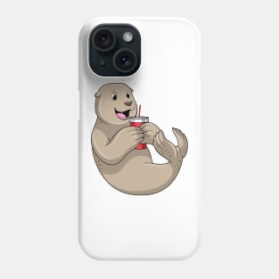 Seal with Mug with Straw Phone Case