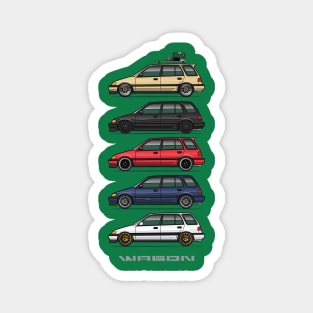 Five wagons Magnet