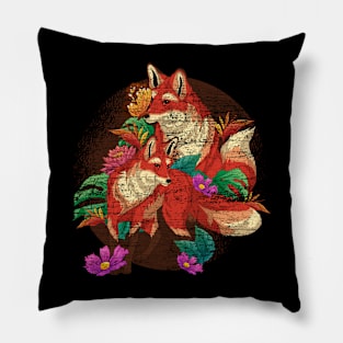 Tropical Fox Lover Forest Animal Wildlife Fox Pillow