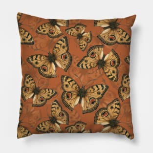 Peacock pansy butterfly 2 Pillow