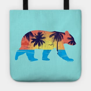 Sunset Beach Bear Coastal Miami Gay Bear | BearlyBrand Tote