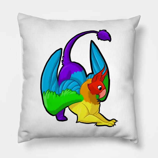 Rainbow Gryphon Pillow by Khalico