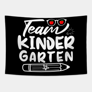 Team Kindergarten Boys Teacher Back To School Kinder Crew T-Shirt Tapestry