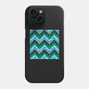 cloudy sky chevron Phone Case