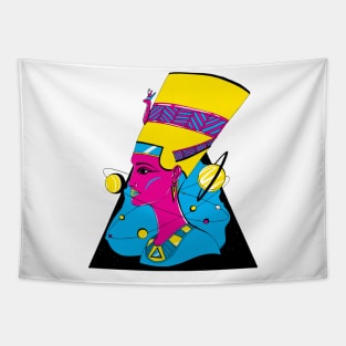 CMYK Nefertiti and The Stars Tapestry