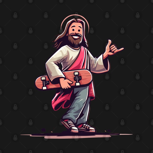 Funny Jesus Christ Skater by TomFrontierArt