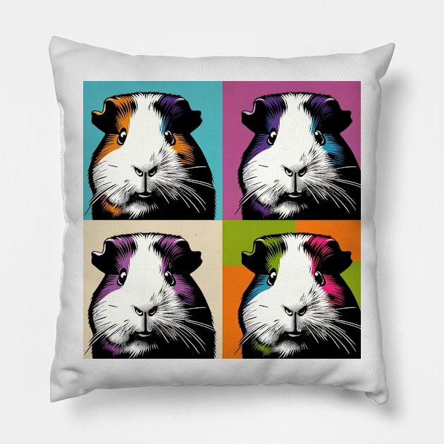 Pop Guinea Pig Art - Cute Guinea Pigs Pillow by PawPopArt