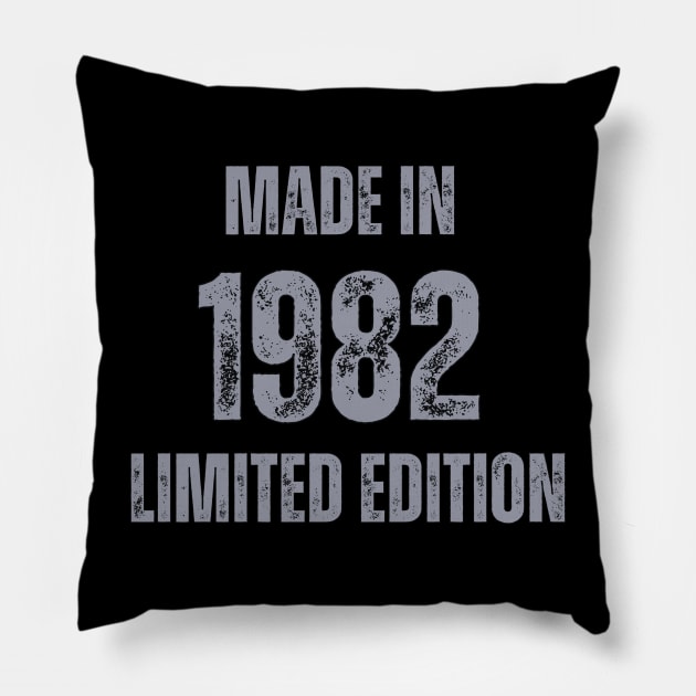 Vintage Made in 1982, Limited Edition  , Gift for Mom Dad Birthday Pillow by Mary_Momerwids