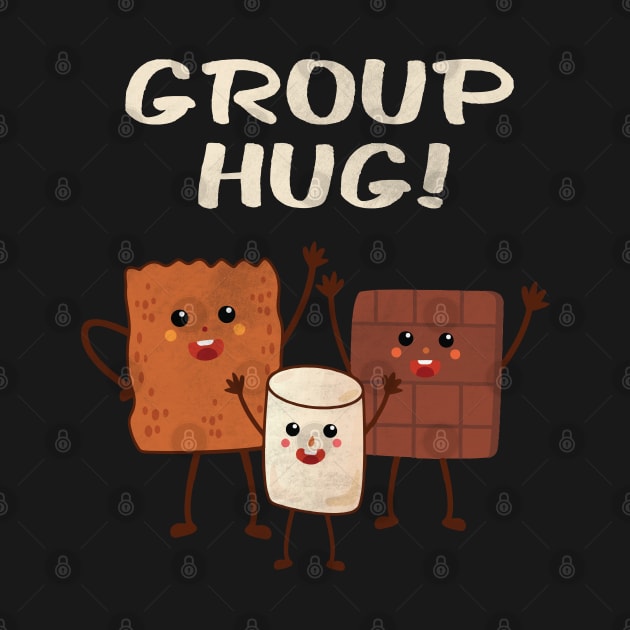 Group Hug Camping Campfire Chocolate Marshmallow S'Mores by DaStore