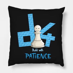 Chess Opening d4 Build with Patience Pillow