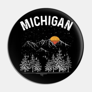 Vintage Retro Michigan State Pin