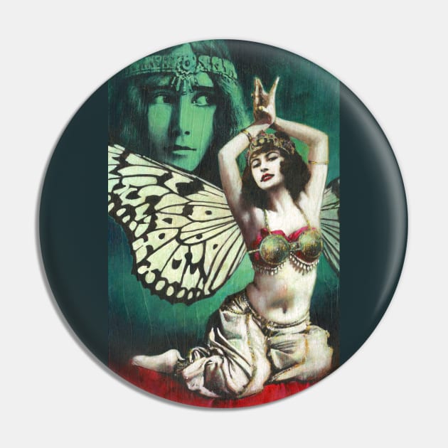 Vintage Butterfly Belly Dancer Pin by mictomart