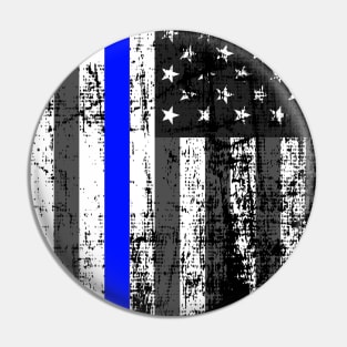 US Thin Blue Line Flag Pin