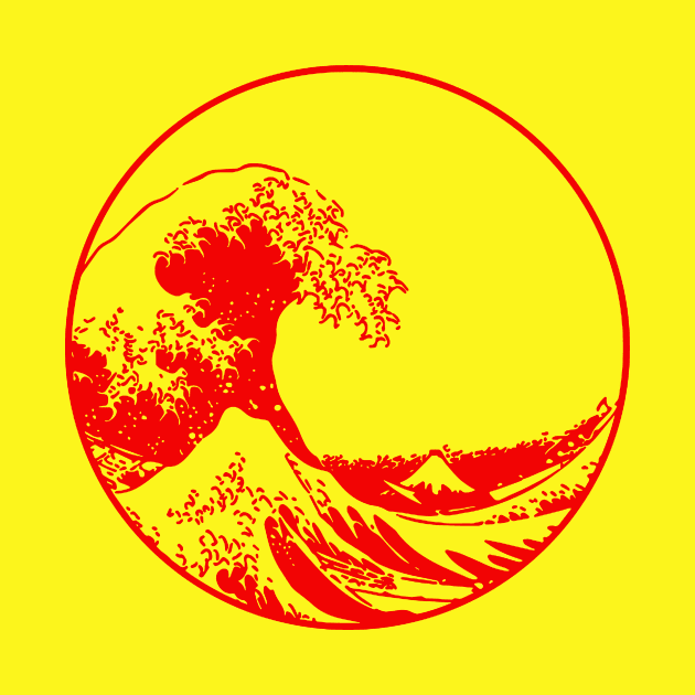 Great Wave Off Kanagawa Circle by guardino