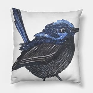 Little Blue Wren Pillow