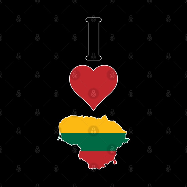 I Heart Lithuania Vertical I Love Lithuanian National Flag Map by Sports Stars ⭐⭐⭐⭐⭐