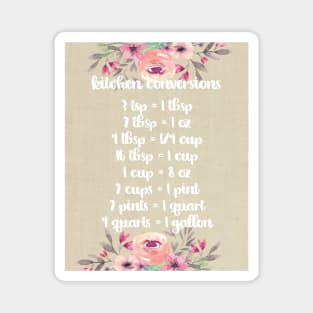 Kitchen Conversions | Burlap Floral Magnet