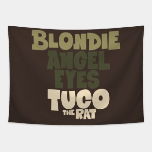 Blondie, Angels Eyes and Tuco - The Good, the Bad, and the Ugly Tribute Tapestry
