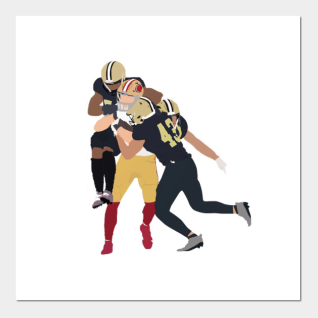 George Kittle Vs Saints San Francisco 49ers Football Poster E Stampa Artistica Teepublic It